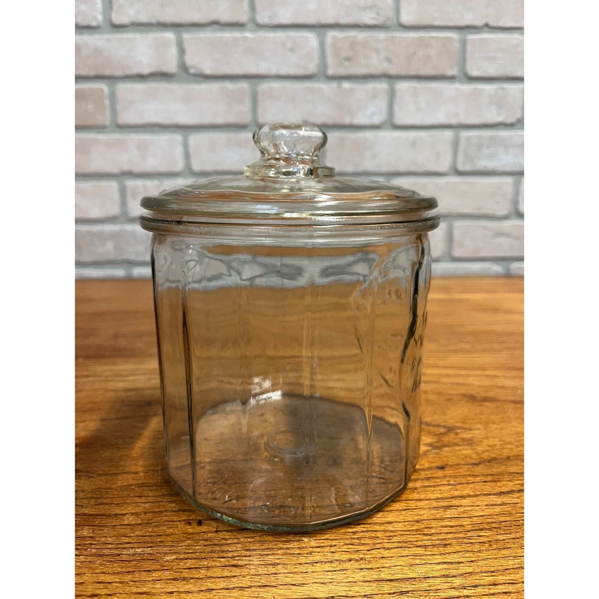 Vintage 1920s La Palina Quality Congress Cigar Co Clear Glass Jar Humidor w/ Lid