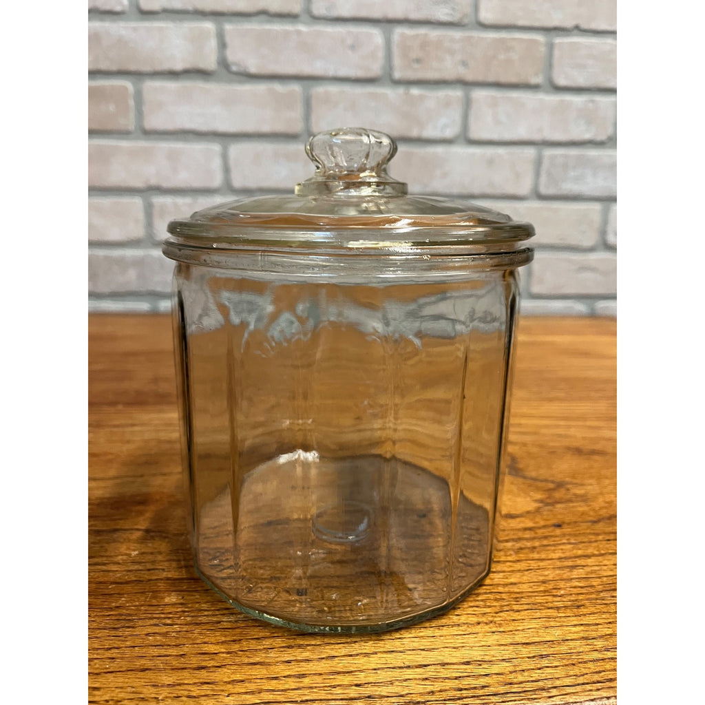 Vintage 1920s La Palina Quality Congress Cigar Co Clear Glass Jar Humidor w/ Lid