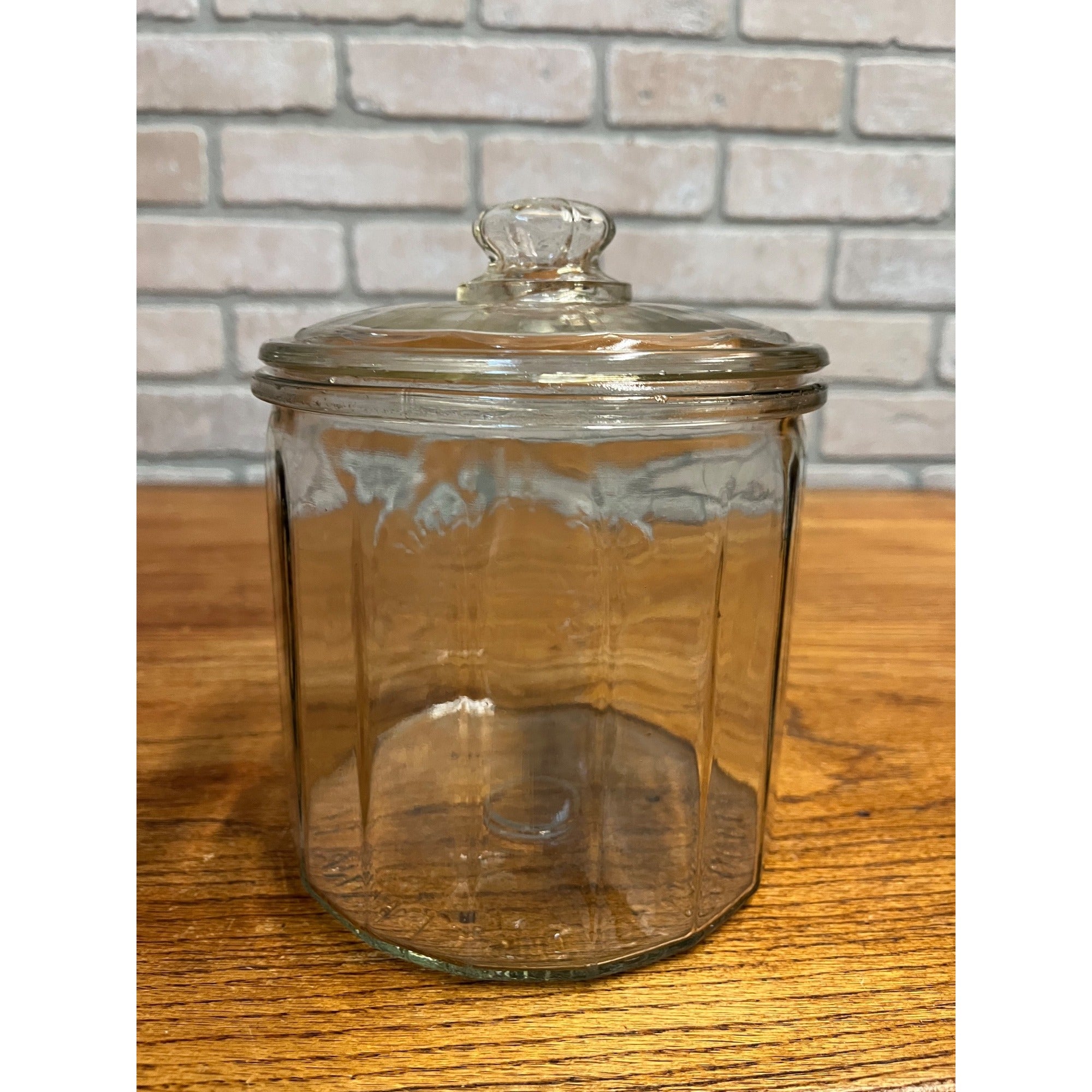 Vintage 1920s La Palina Quality Congress Cigar Co Clear Glass Jar Humidor w/ Lid