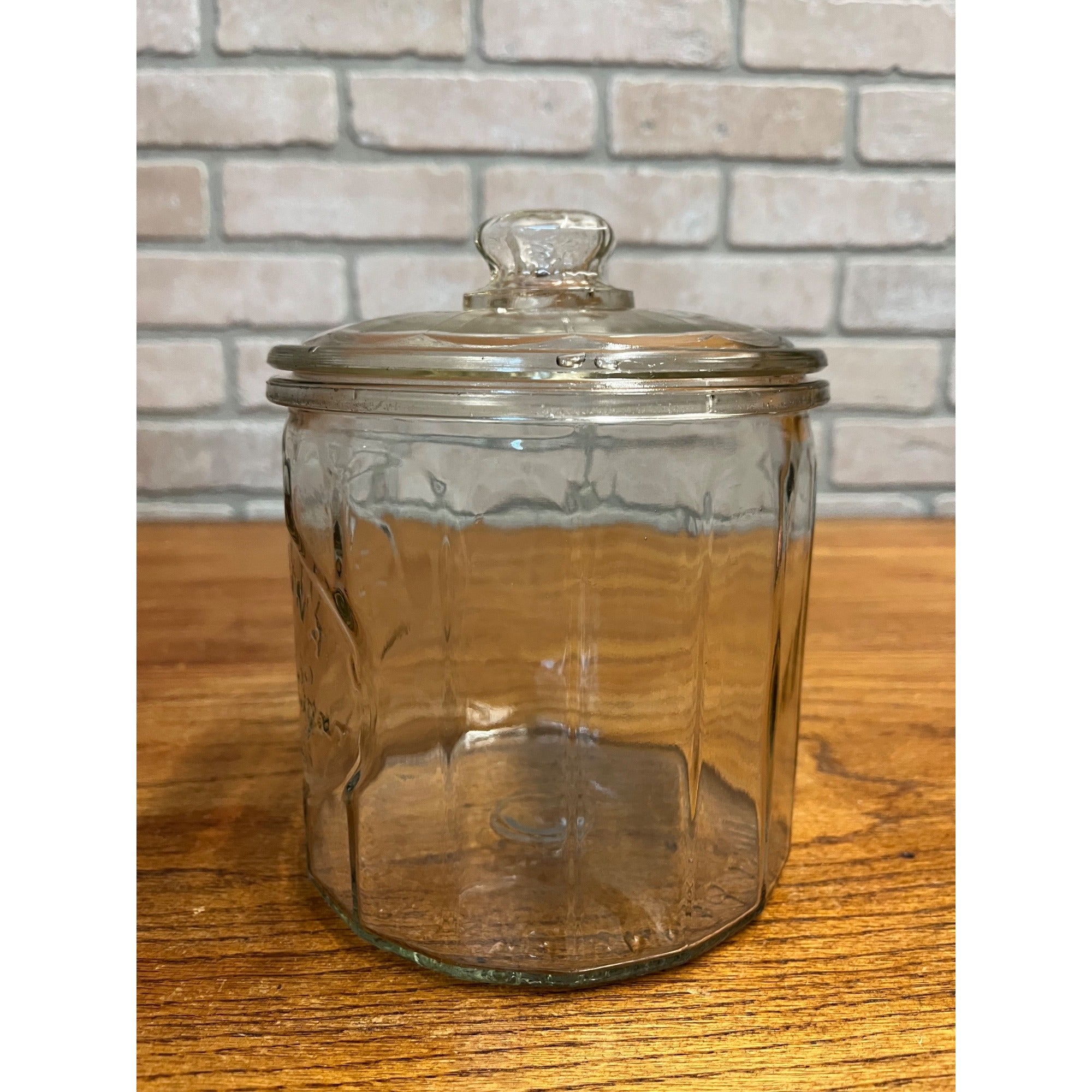 Vintage 1920s La Palina Quality Congress Cigar Co Clear Glass Jar Humidor w/ Lid