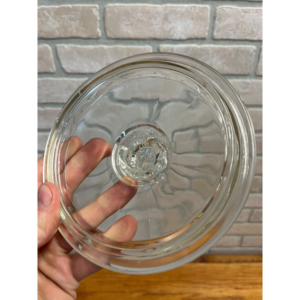 Vintage 1920s La Palina Quality Congress Cigar Co Clear Glass Jar Humidor w/ Lid