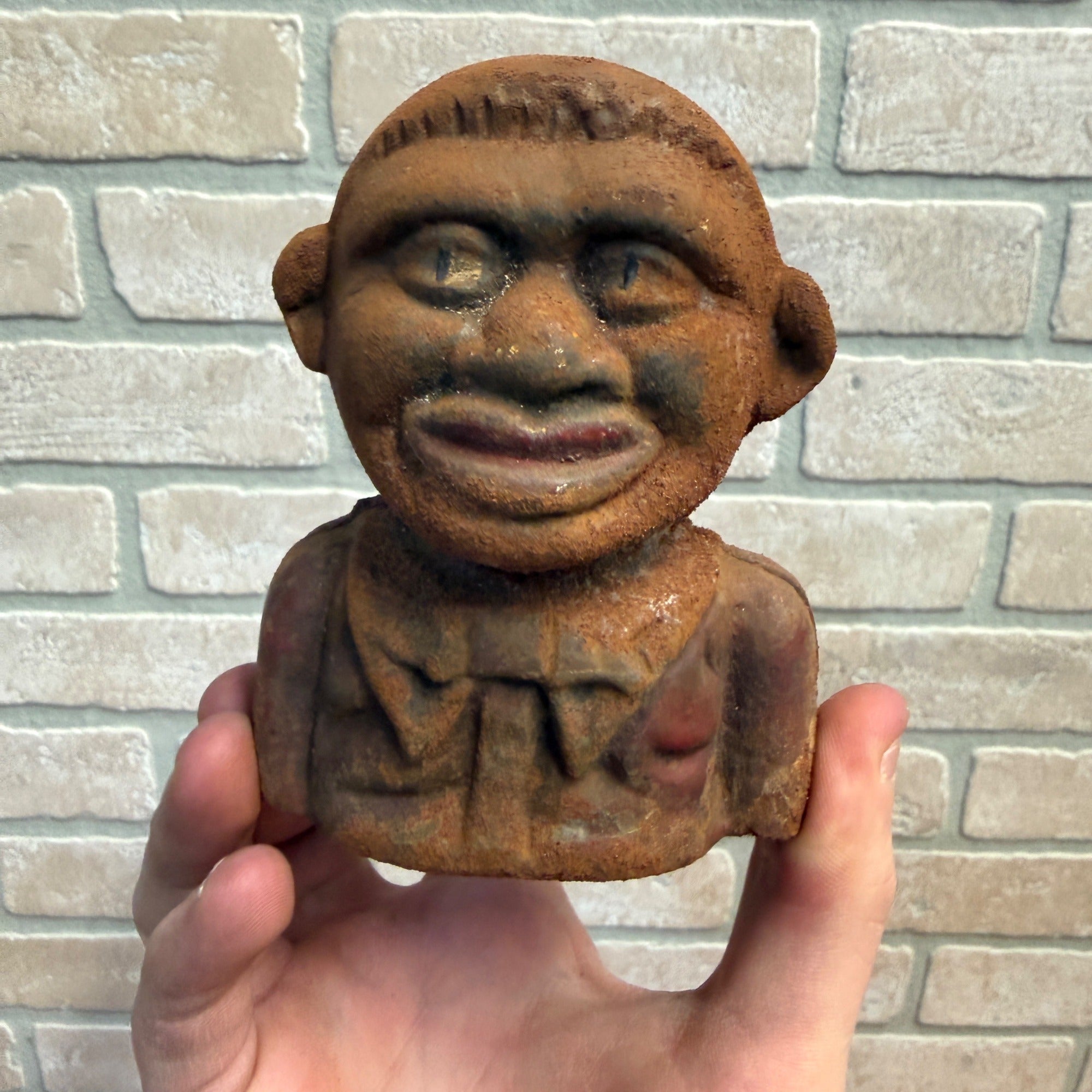 Young Jolly Black Americana Cast Iron Bank Reproduction