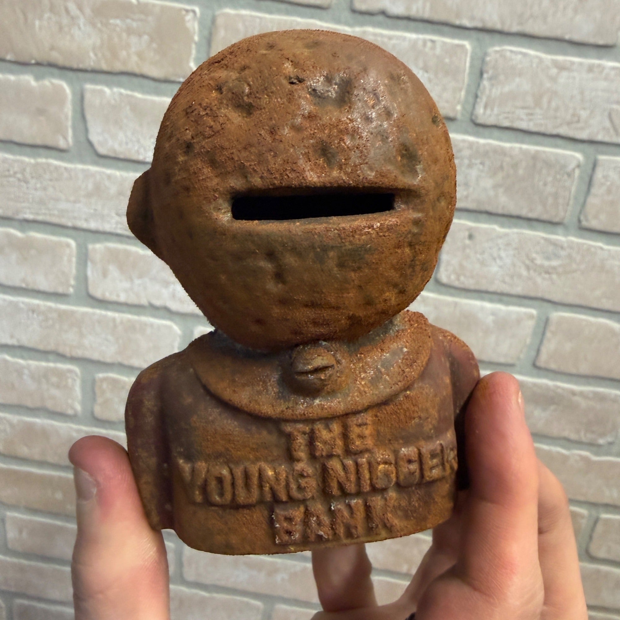 Young Jolly Black Americana Cast Iron Bank Reproduction