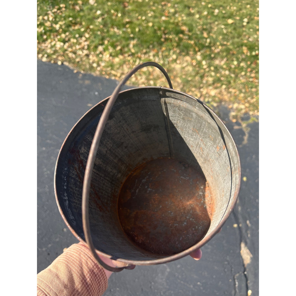 Vintage 1920s Geo. Stenger Green Bay Wisconsin Tin Advertising Lard Pail Wis WI