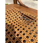 Vintage Antique Oak Cane Woven Chairs Farmhouse Kitchen