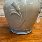 Antique Blue White Red Wing Stoneware Salt Glaze Lily Pitcher Yellowware As-Is
