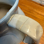 Antique Blue White Red Wing Stoneware Salt Glaze Lily Pitcher Yellowware As-Is