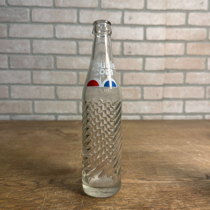 Vintage 1970s Double Cola 10oz Glass Soda Bottle Ribbed