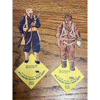 Vintage WWII Johnston's Cookies Soldiers Cardboard Doll Premiums