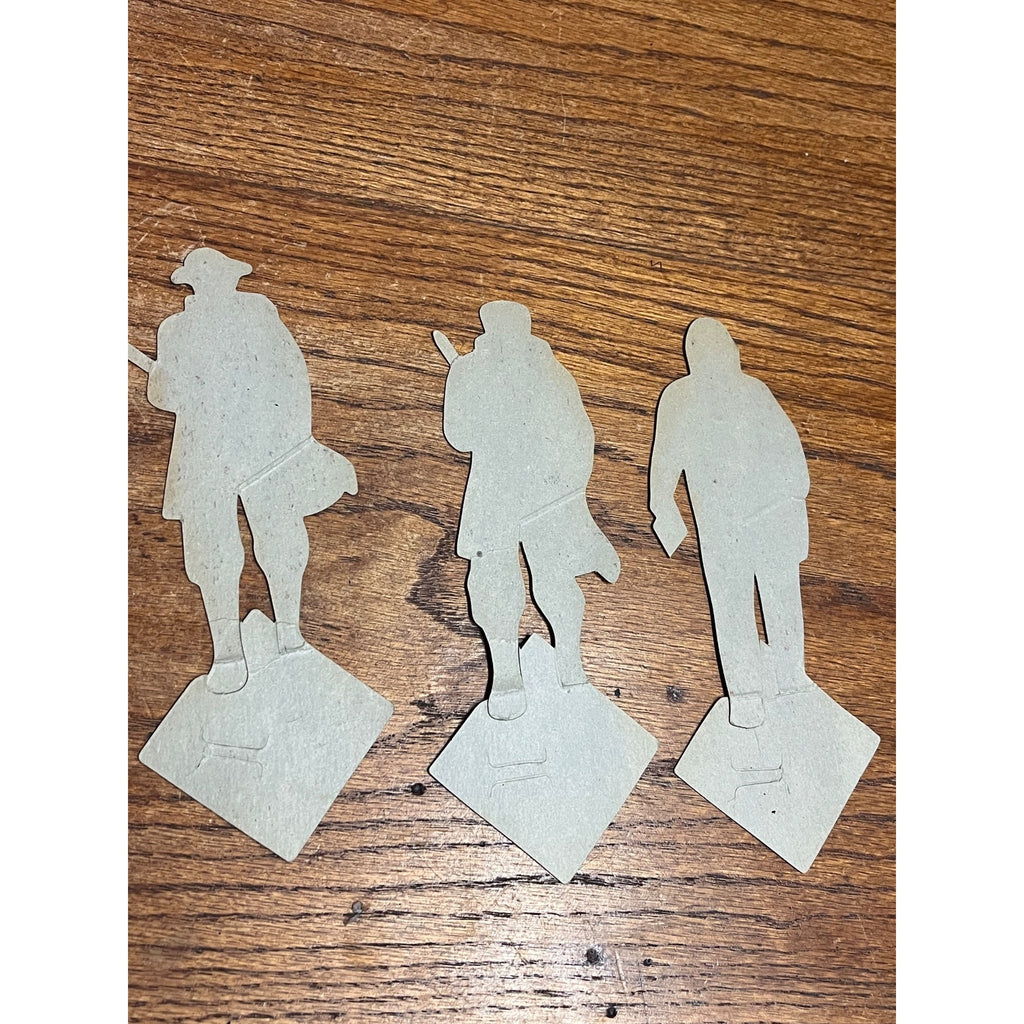 Vintage WWII Johnston's Cookies Soldiers Cardboard Doll Premiums