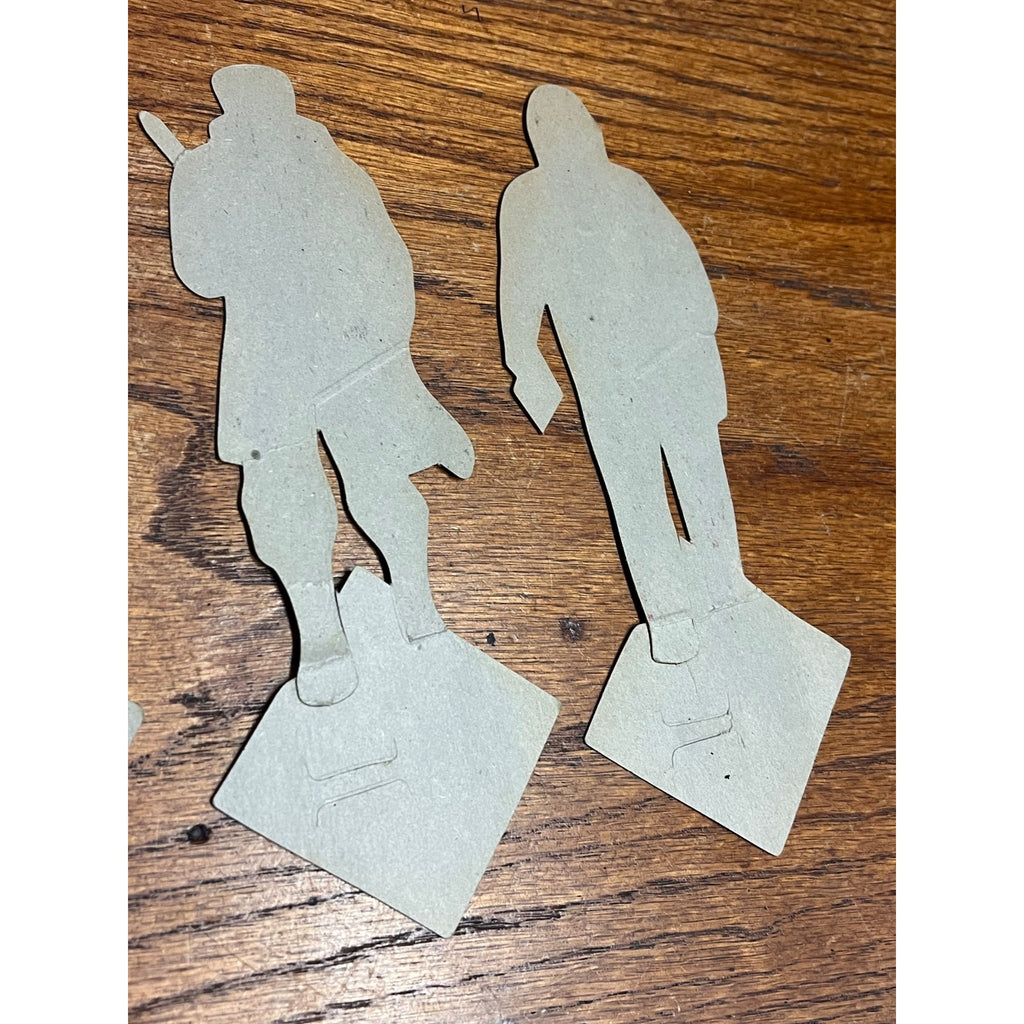 Vintage WWII Johnston's Cookies Soldiers Cardboard Doll Premiums