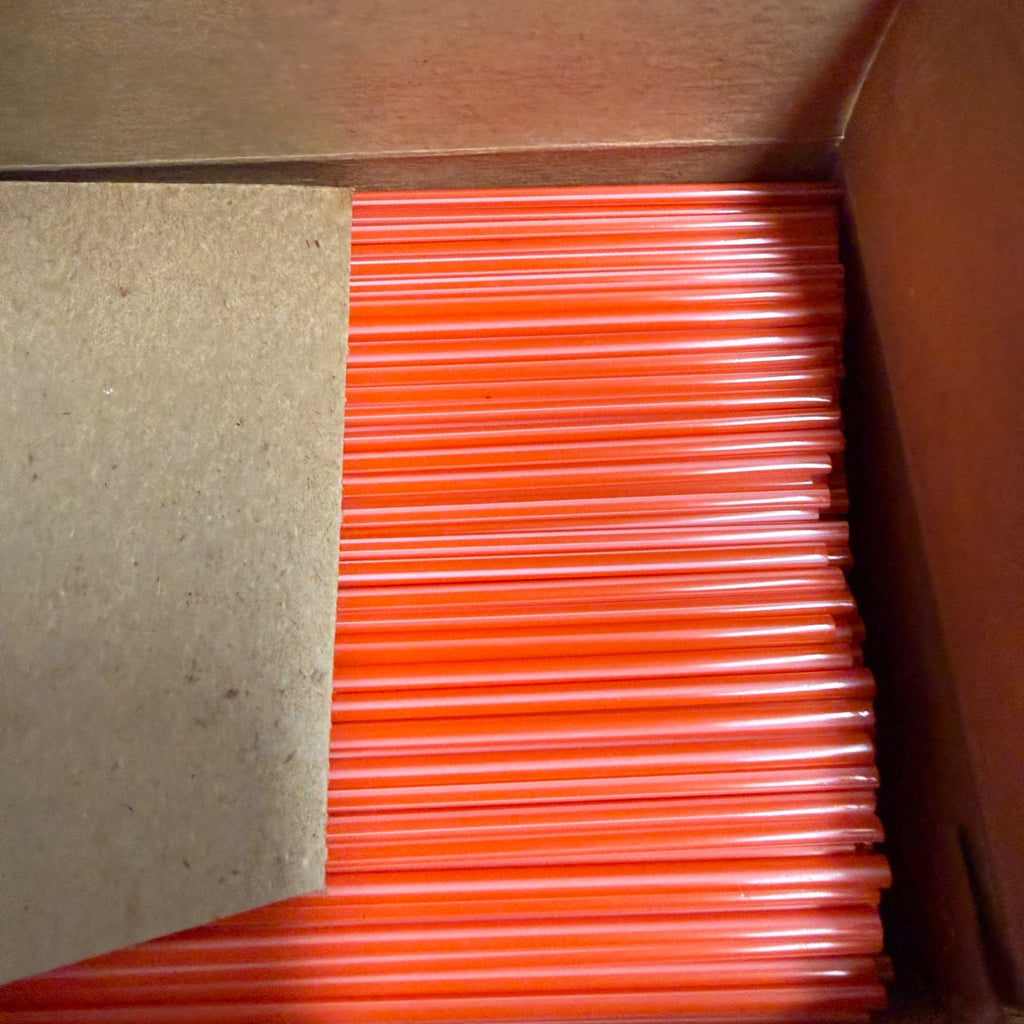 Vintage 1950s Stir-e-os Cocktail Highball Drinking Straws Advertising Box w/ Straws