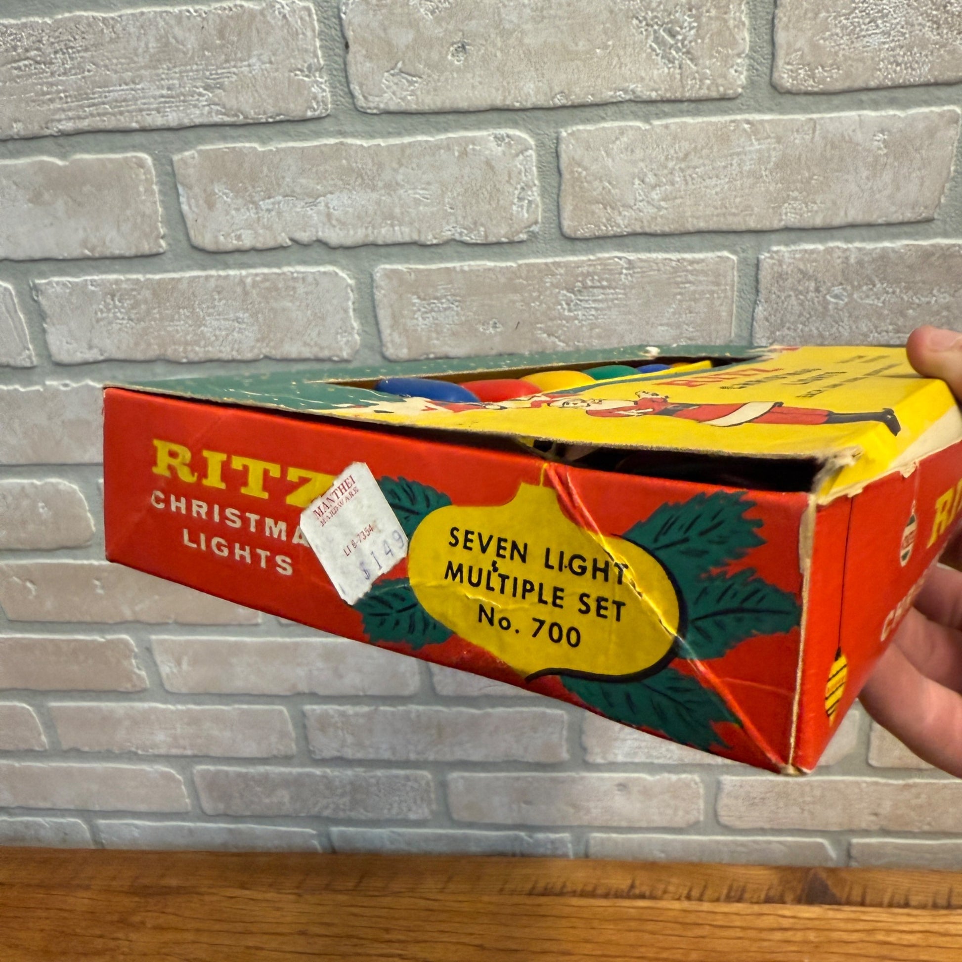 Vintage Christmas String Lights Xmas Box Decor Ritz Lights