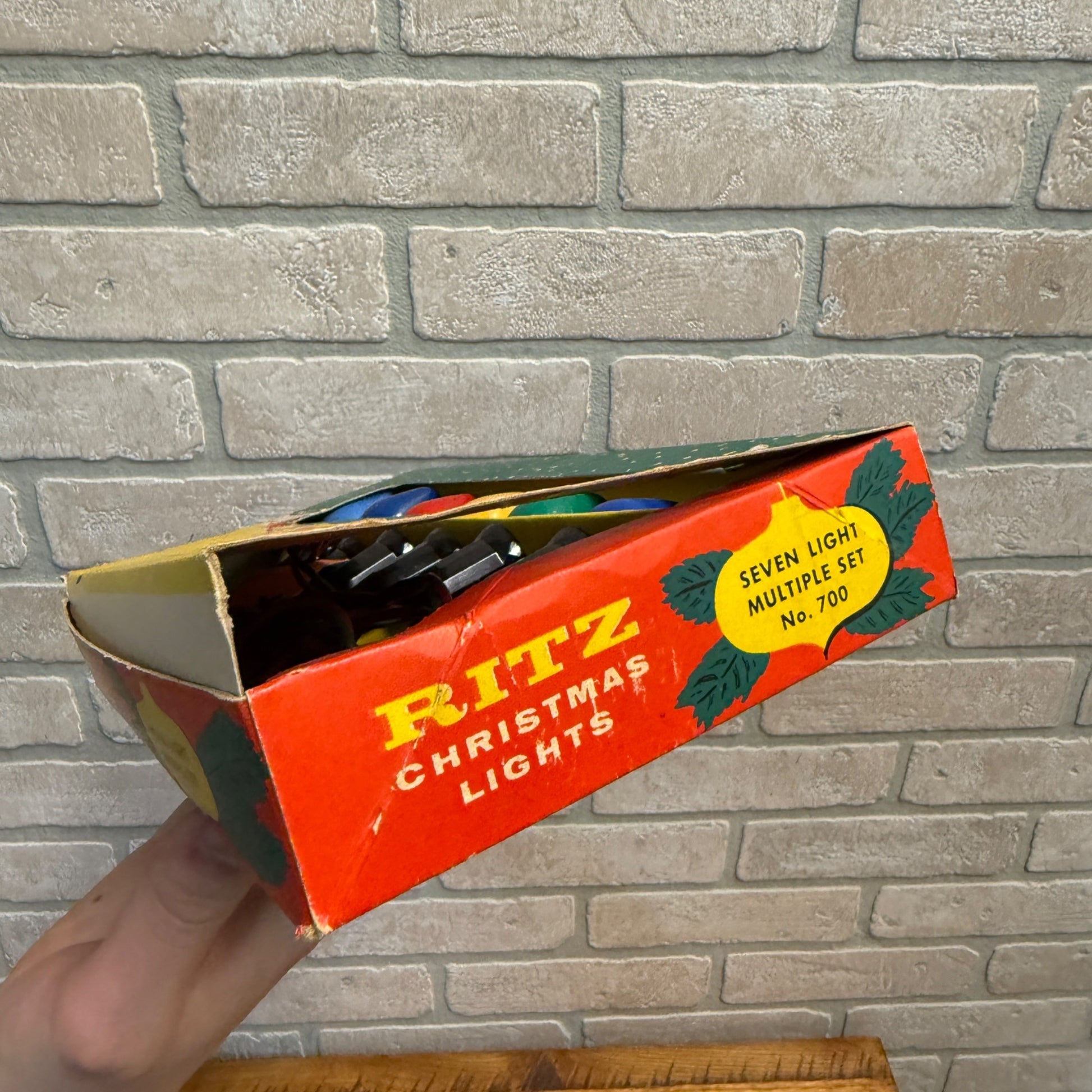 Vintage Christmas String Lights Xmas Box Decor Ritz Lights