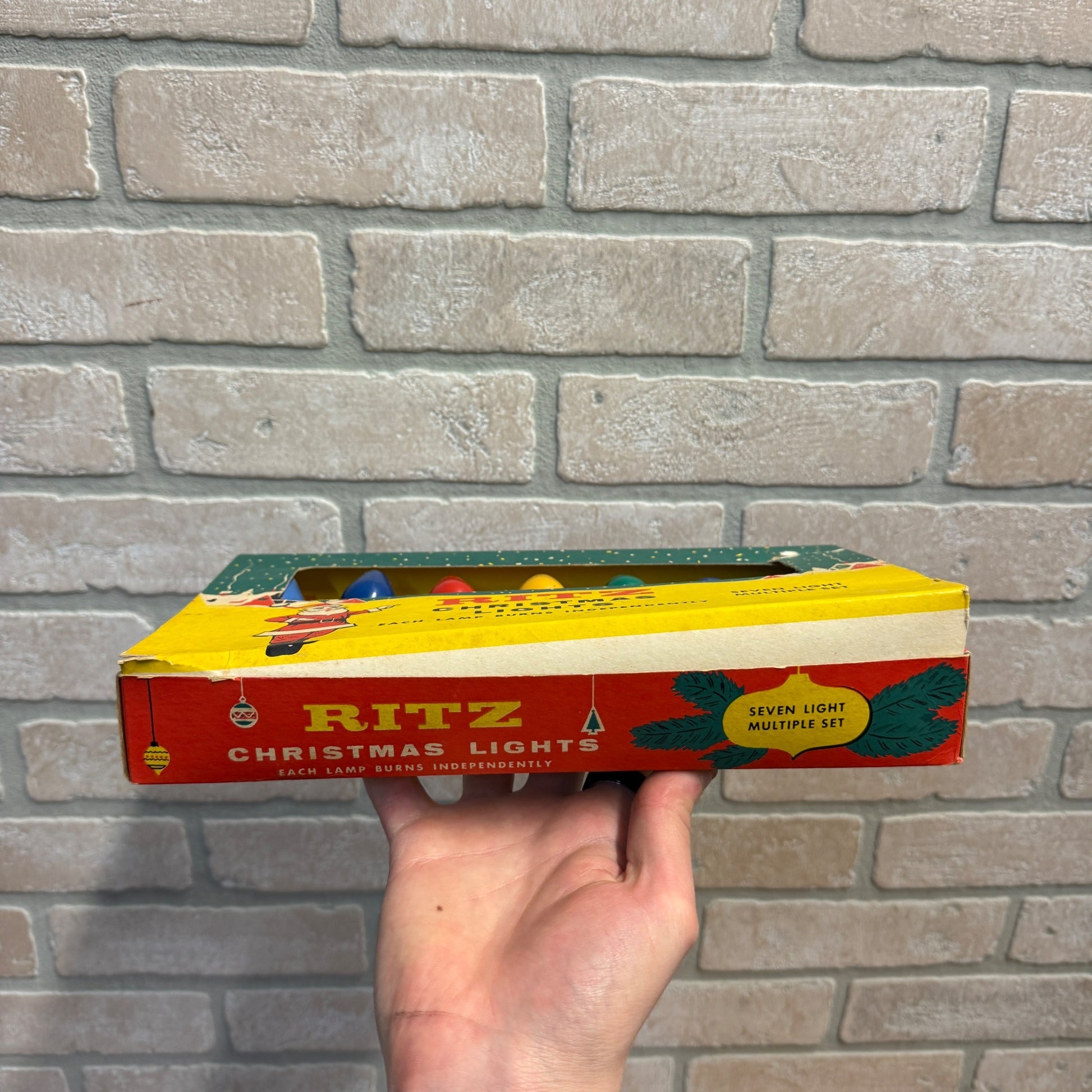 Vintage Christmas String Lights Xmas Box Decor Ritz Lights