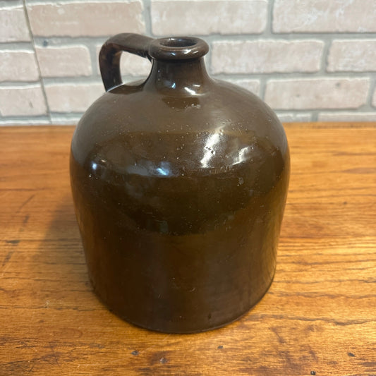 Antique Primitive 1 Gallon Moonshine Jug Albany Slip Red Wing Crock Stoneware