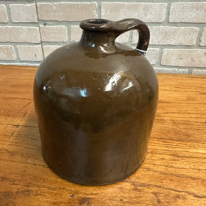 Antique Primitive 1 Gallon Moonshine Jug Albany Slip Red Wing Crock Stoneware