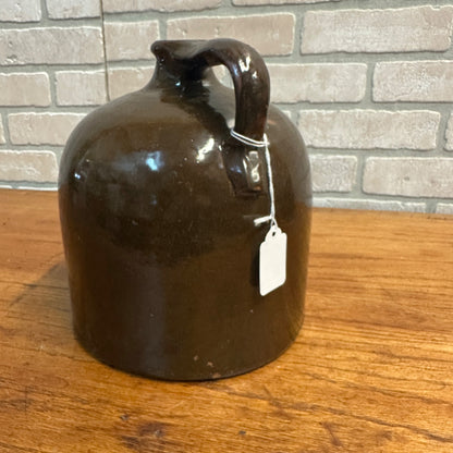 Antique Primitive 1 Gallon Moonshine Jug Albany Slip Red Wing Crock Stoneware