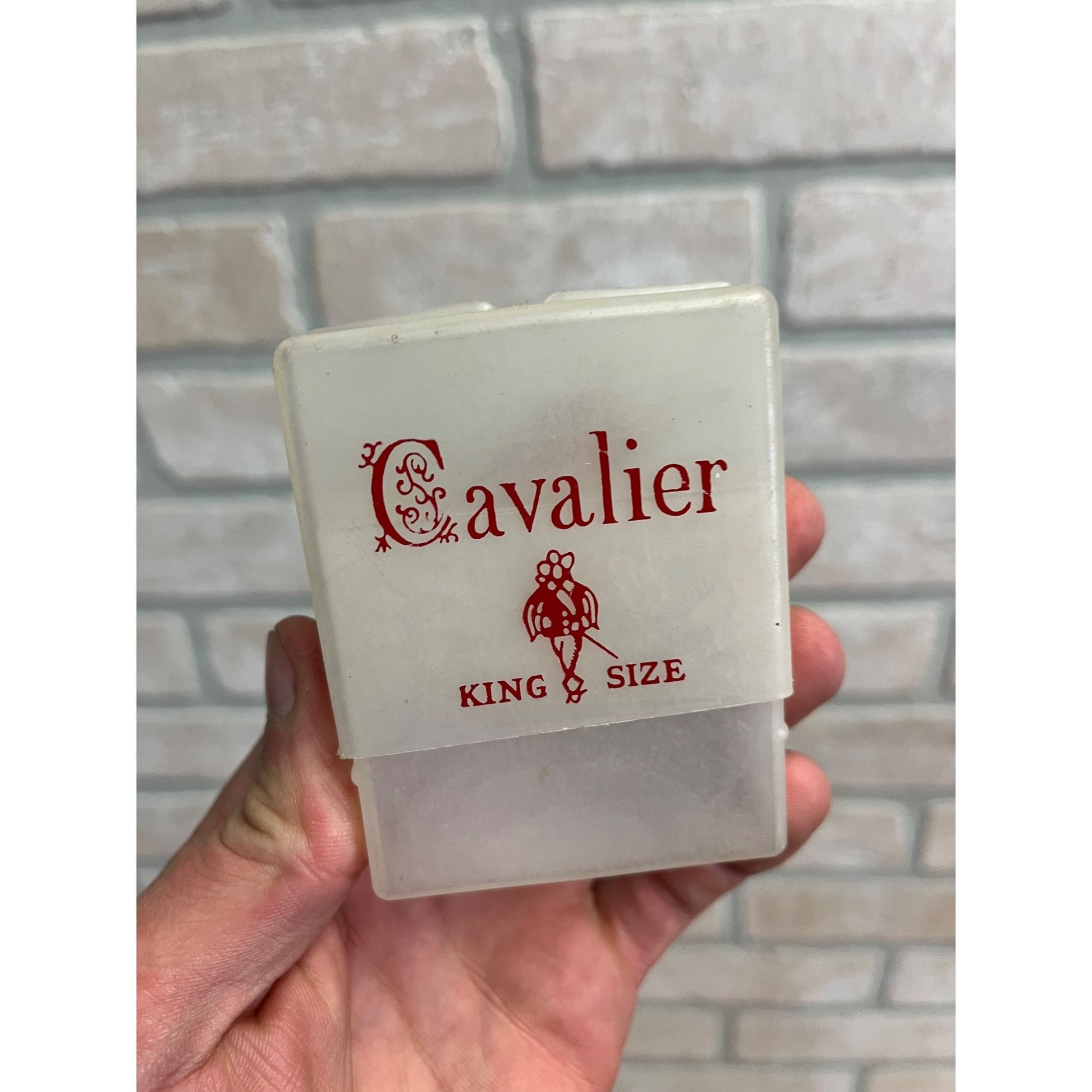 Vintage Cavalier Cigarettes Promo Advertising Plastic Case Pack Holder
