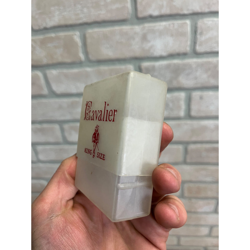 Vintage Cavalier Cigarettes Promo Advertising Plastic Case Pack Holder