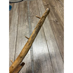 Antique Primitive Folk Art Butcher's Wooden Hog Gambrel Hat Hook Wall Mount OOAK