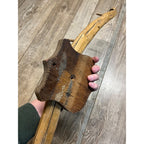 Antique Primitive Folk Art Butcher's Wooden Hog Gambrel Hat Hook Wall Mount OOAK