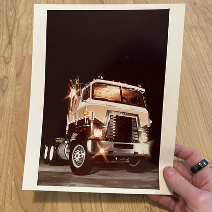 (2) Original International Semi Cab 4300 Photo Artwork Prints