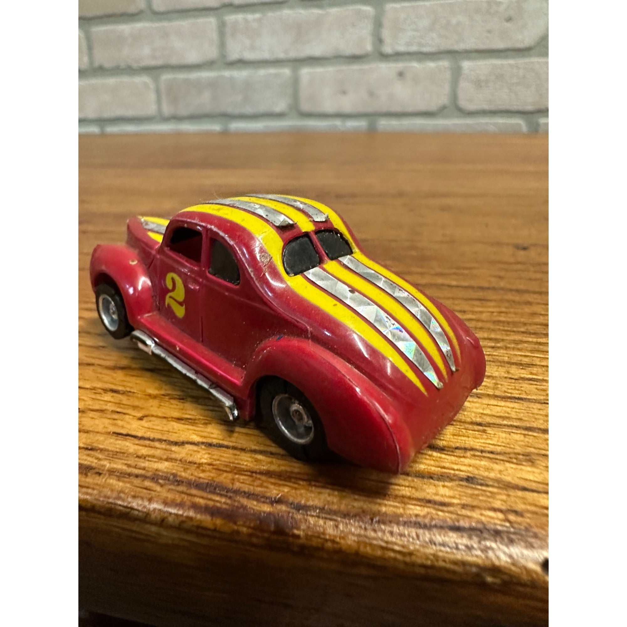 VINTAGE TYCO PRO 40 FORD COUPE RED # 2 HO SLOT CAR