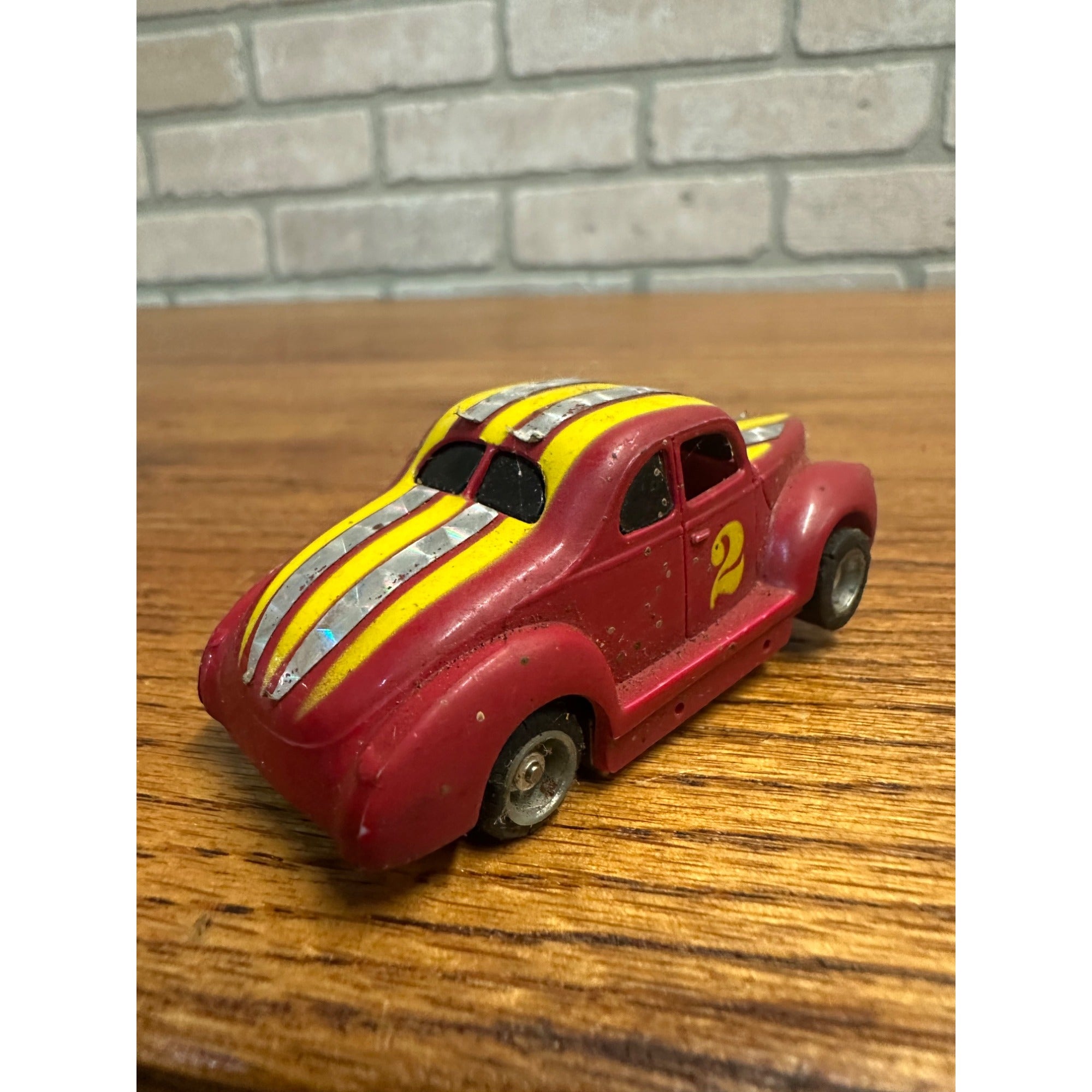VINTAGE TYCO PRO 40 FORD COUPE RED # 2 HO SLOT CAR