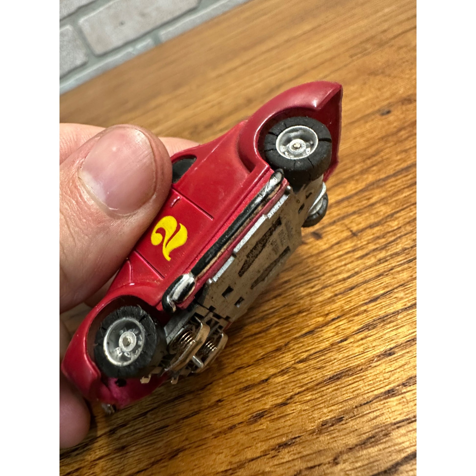 VINTAGE TYCO PRO 40 FORD COUPE RED # 2 HO SLOT CAR