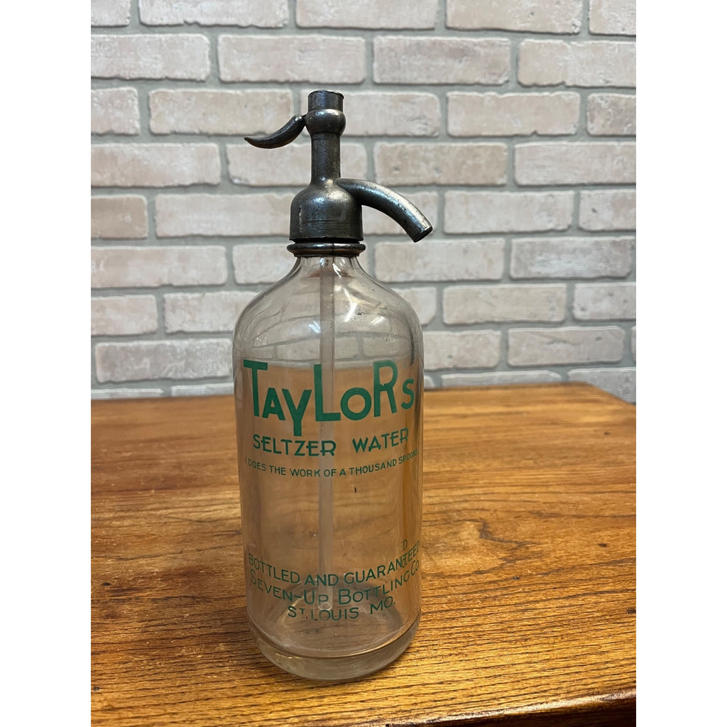 Vintage Taylor's Seltzer Water 7Up Bottling Co. Glass Bottle St. Louis MO