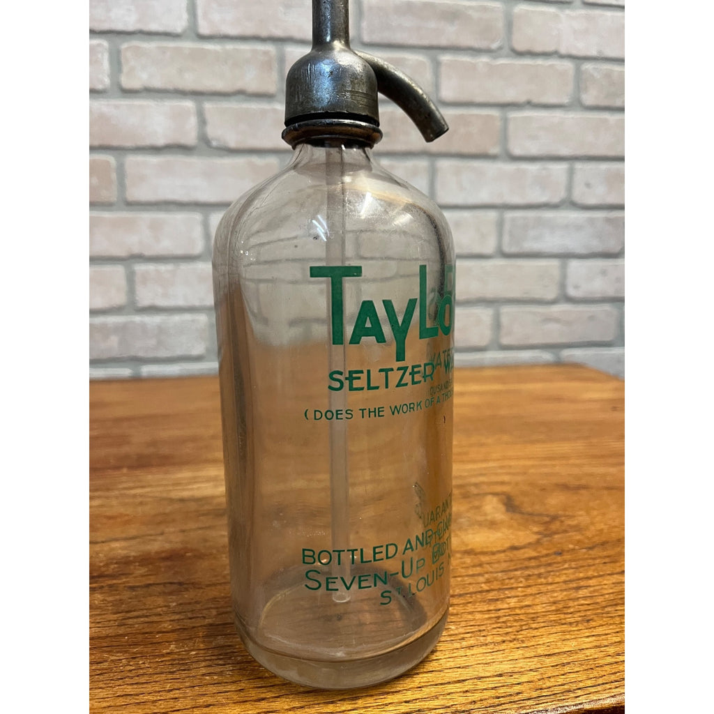 Vintage Taylor's Seltzer Water 7Up Bottling Co. Glass Bottle St. Louis MO