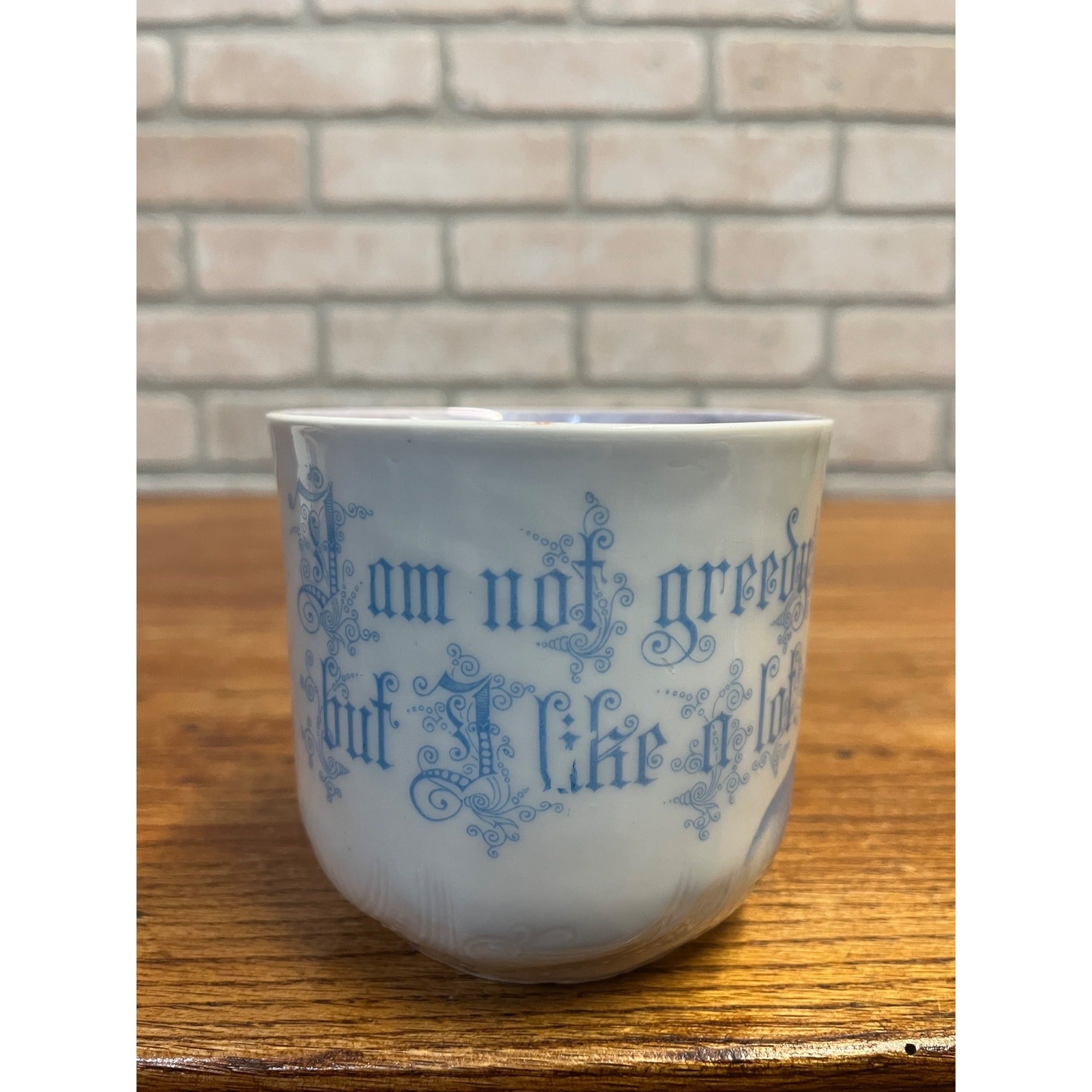 Victorian Humorous Mug German Satire Transferware Porcelain Large Tea Coffee Cup