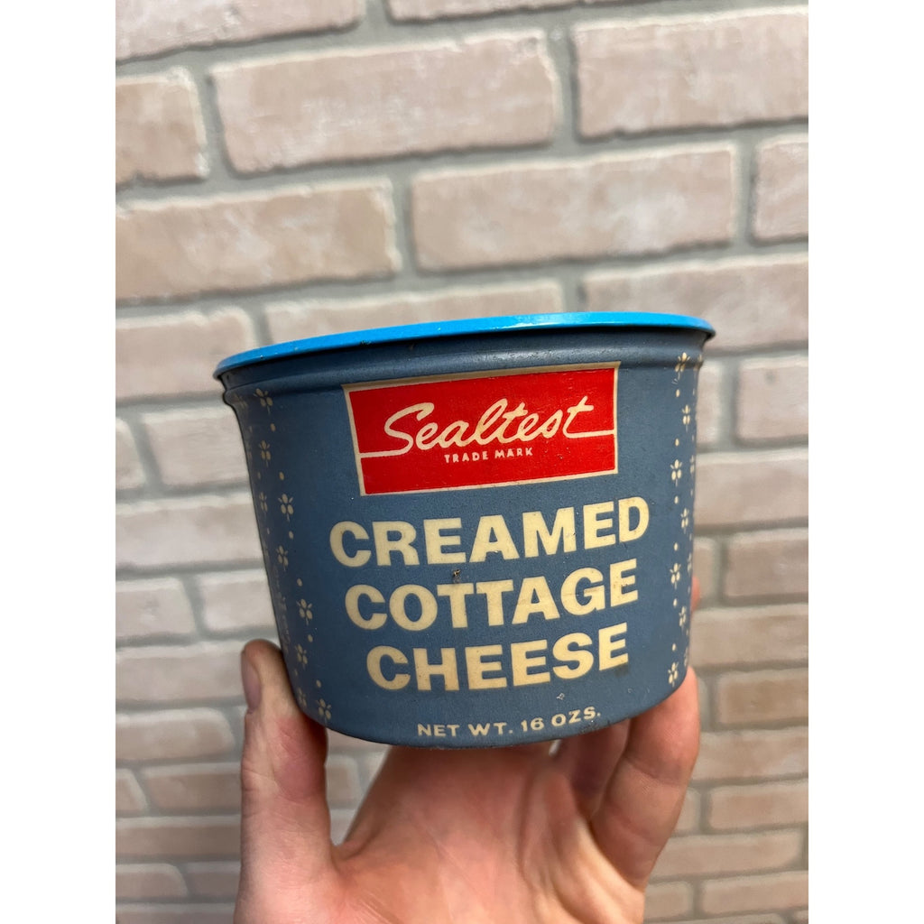 Vintage Sealtest Whipped-Creamed Cottage Cheese Wax Container Pineapple