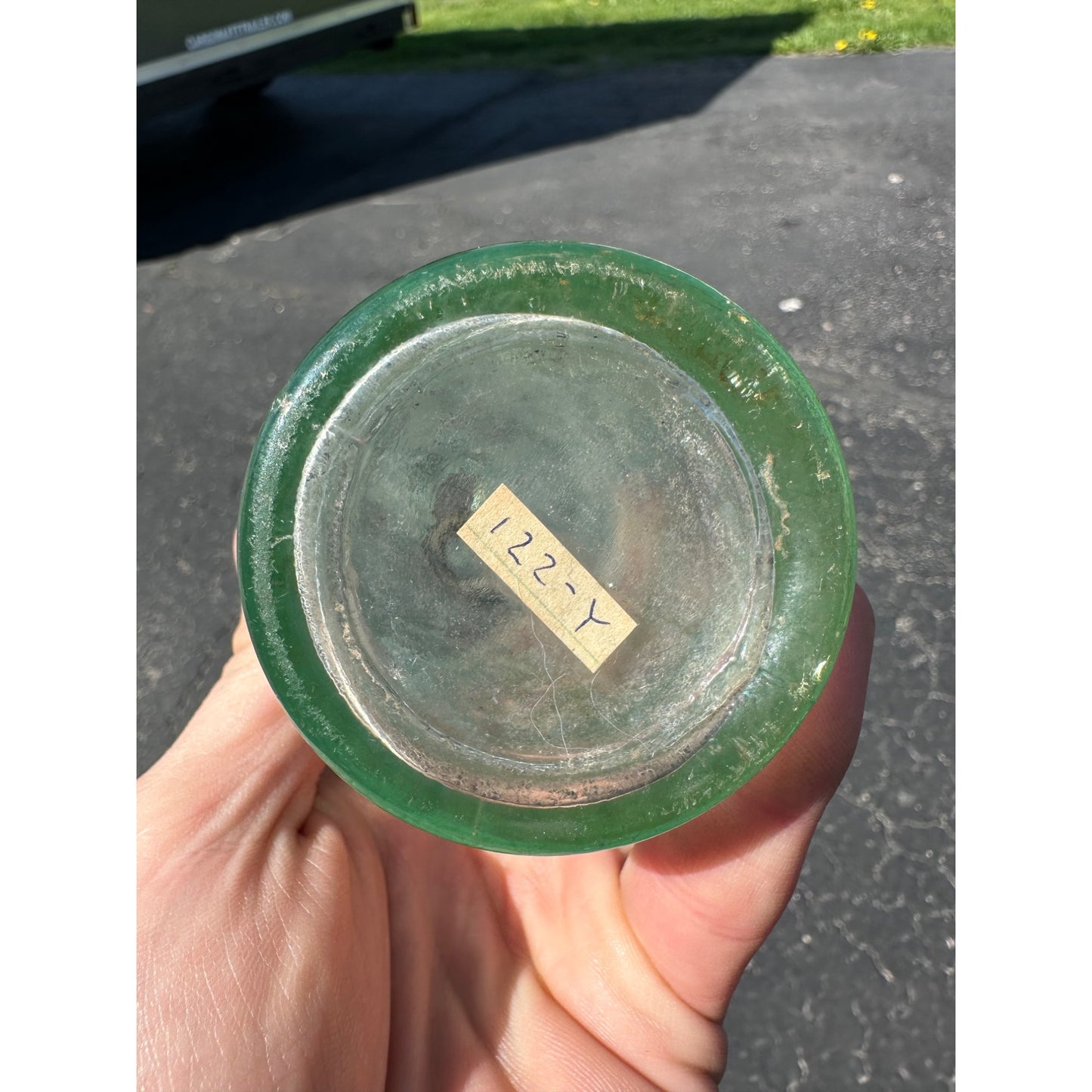 Antique 1890s Chas. Farm Soo Michigan Hutchinson Soda Bottle Blob MI Mich.