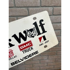 Vintage Jack Wolf Pontiac Cadillac Jeep AMC Dealer Booser Plastic License Plate