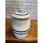 Antique Vintage Robinson Ransbottom Stoneware Water Cooler 2 Gallon