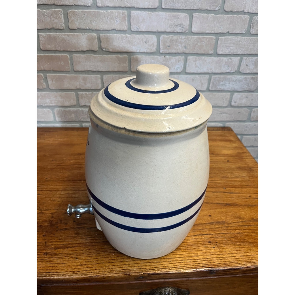 Antique Vintage Robinson Ransbottom Stoneware Water Cooler 2 Gallon