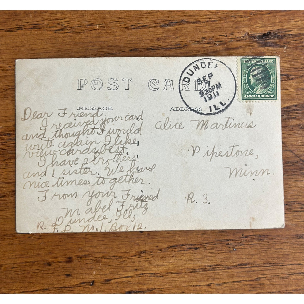 Vintage Maquoketa, Iowa RPPC Real Photo Postcard "BURTS CAVE" 1911 IA