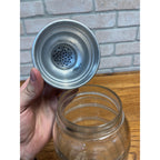 Vintage 1930s Art Deco Ribbed Glass Cocktail Shaker Bar Set w/ Ice Bucket
