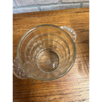 Vintage 1930s Art Deco Ribbed Glass Cocktail Shaker Bar Set w/ Ice Bucket