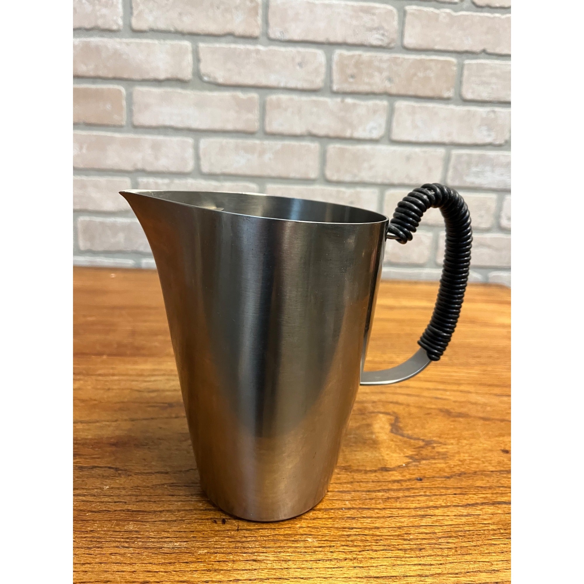 Vintage 1960s MCM Swedish Stainless Gense Mid-Century Modern Pitcher Ice Lip
