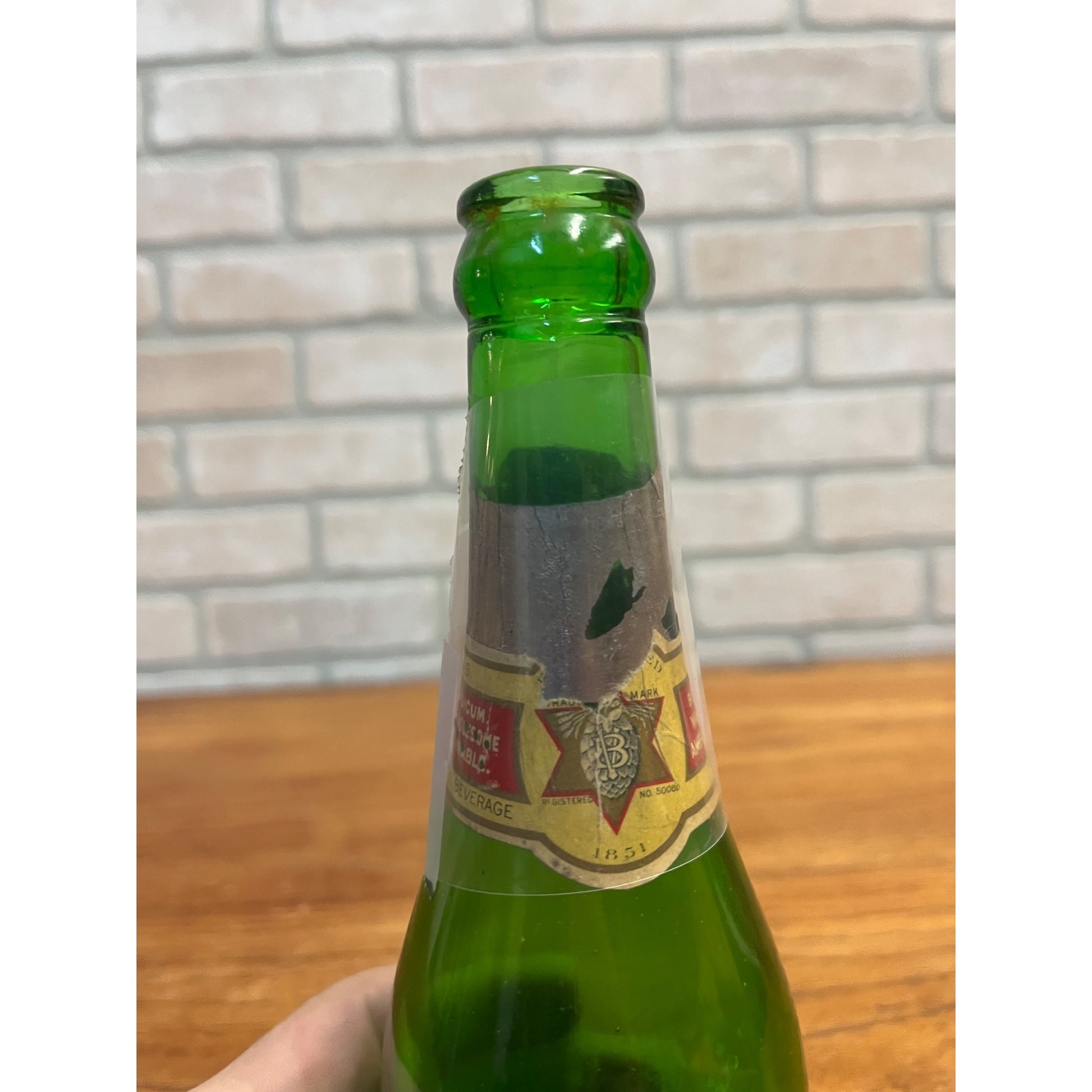 Prohibition Era Blatz Waukesha Ginger Ale Soda Bottle Label Milwaukee, Wis 12oz