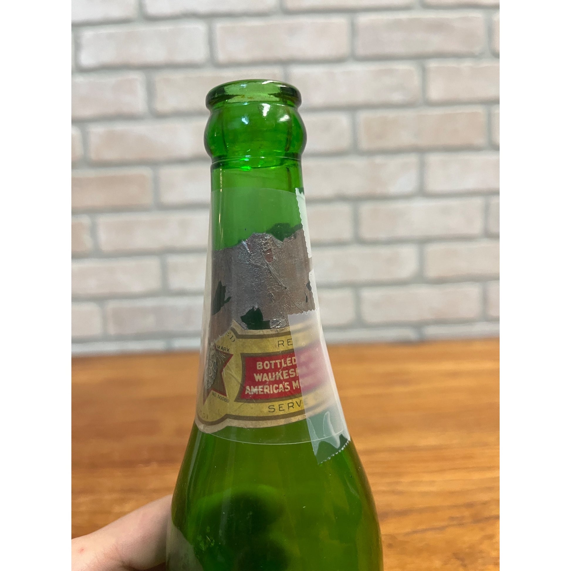 Prohibition Era Blatz Waukesha Ginger Ale Soda Bottle Label Milwaukee, Wis 12oz