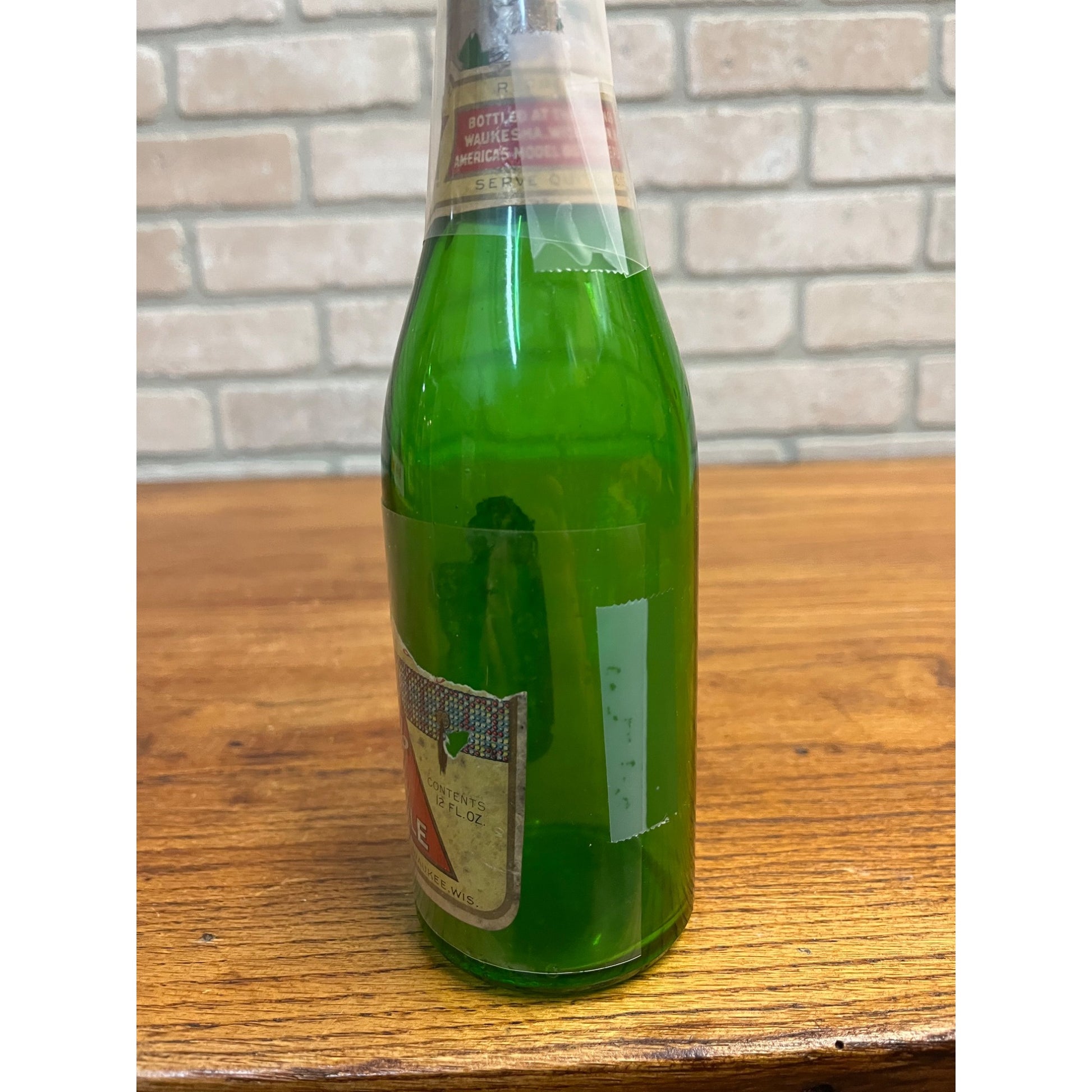 Prohibition Era Blatz Waukesha Ginger Ale Soda Bottle Label Milwaukee, Wis 12oz