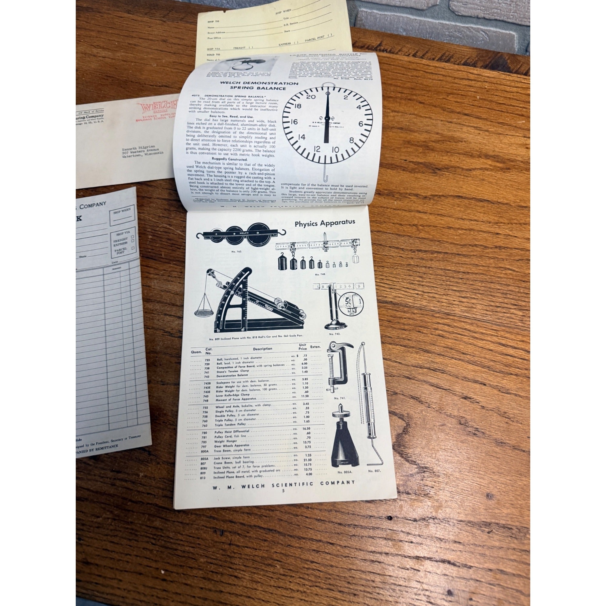 Vintage 1953 Welch Scientific Co Laboratory Apparatus Catalog Laboratory Science