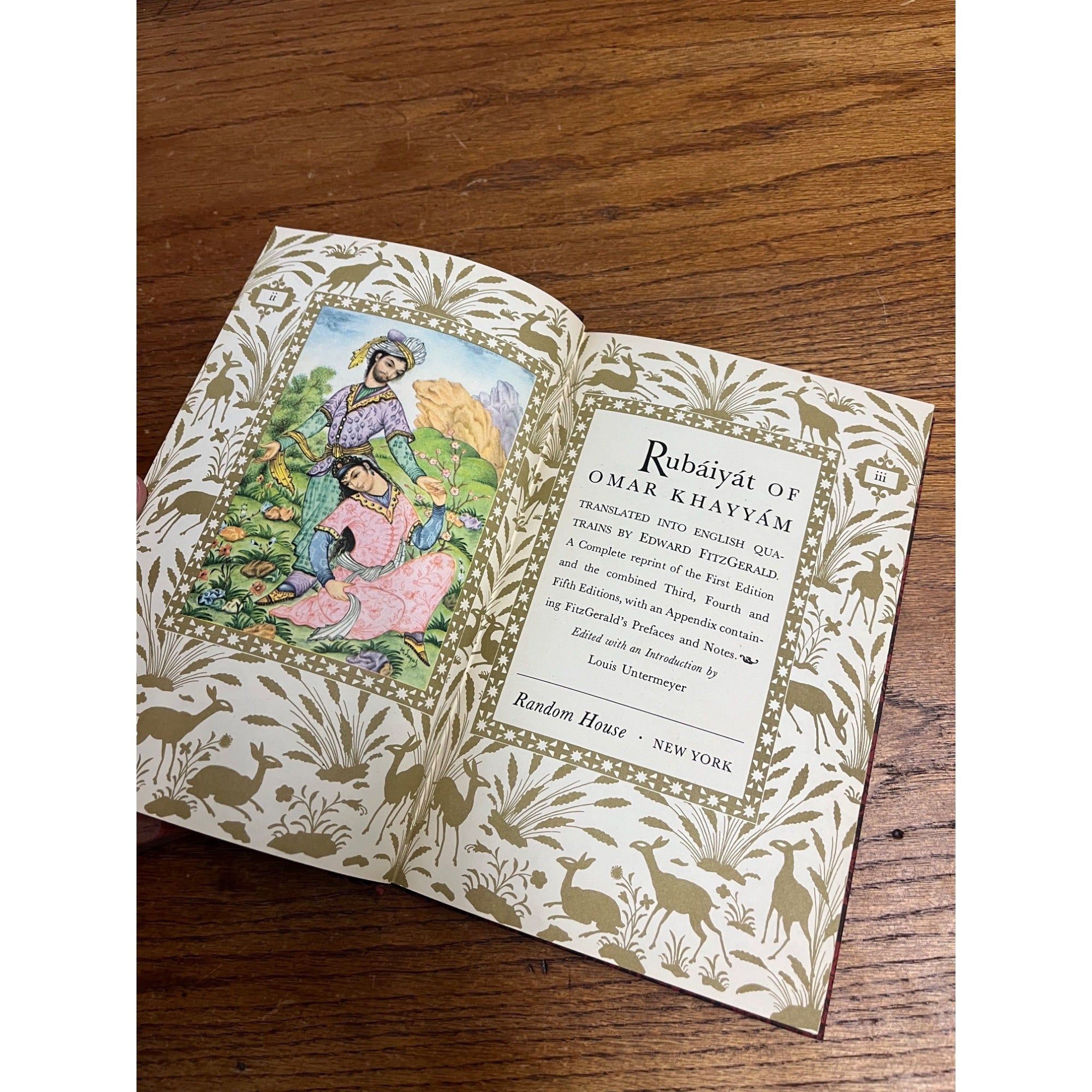 Rubaiyat of Omar Khayyam 1947 Hardcover Book with Bookbox