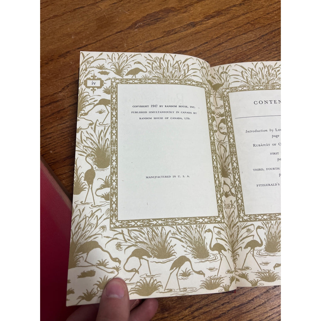 Rubaiyat of Omar Khayyam 1947 Hardcover Book with Bookbox