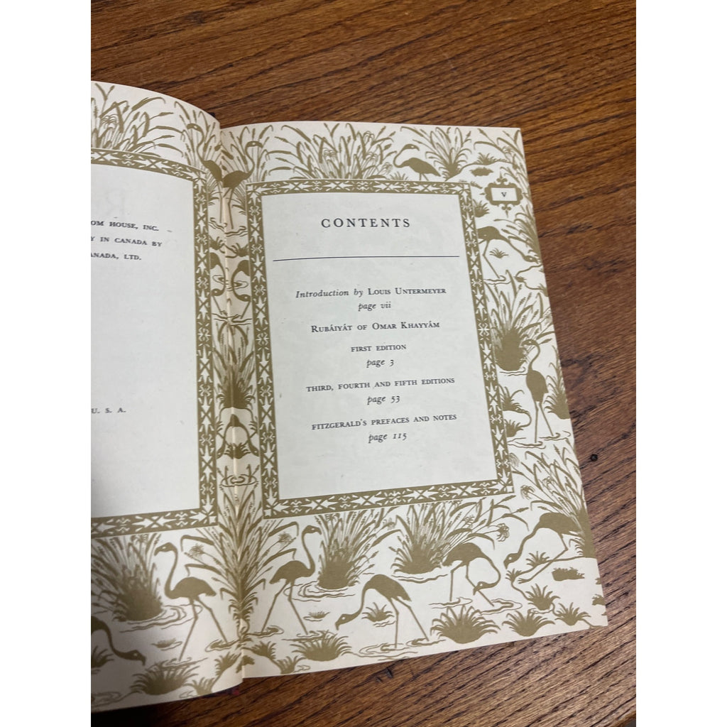 Rubaiyat of Omar Khayyam 1947 Hardcover Book with Bookbox