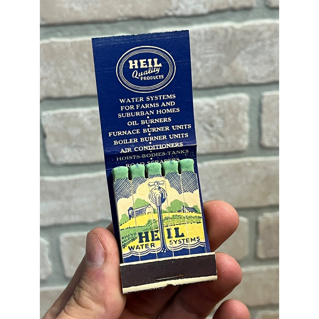 The Heil Co. Water Systems Pumps Milwaukee Wisconsin Full Matchbook Advertising